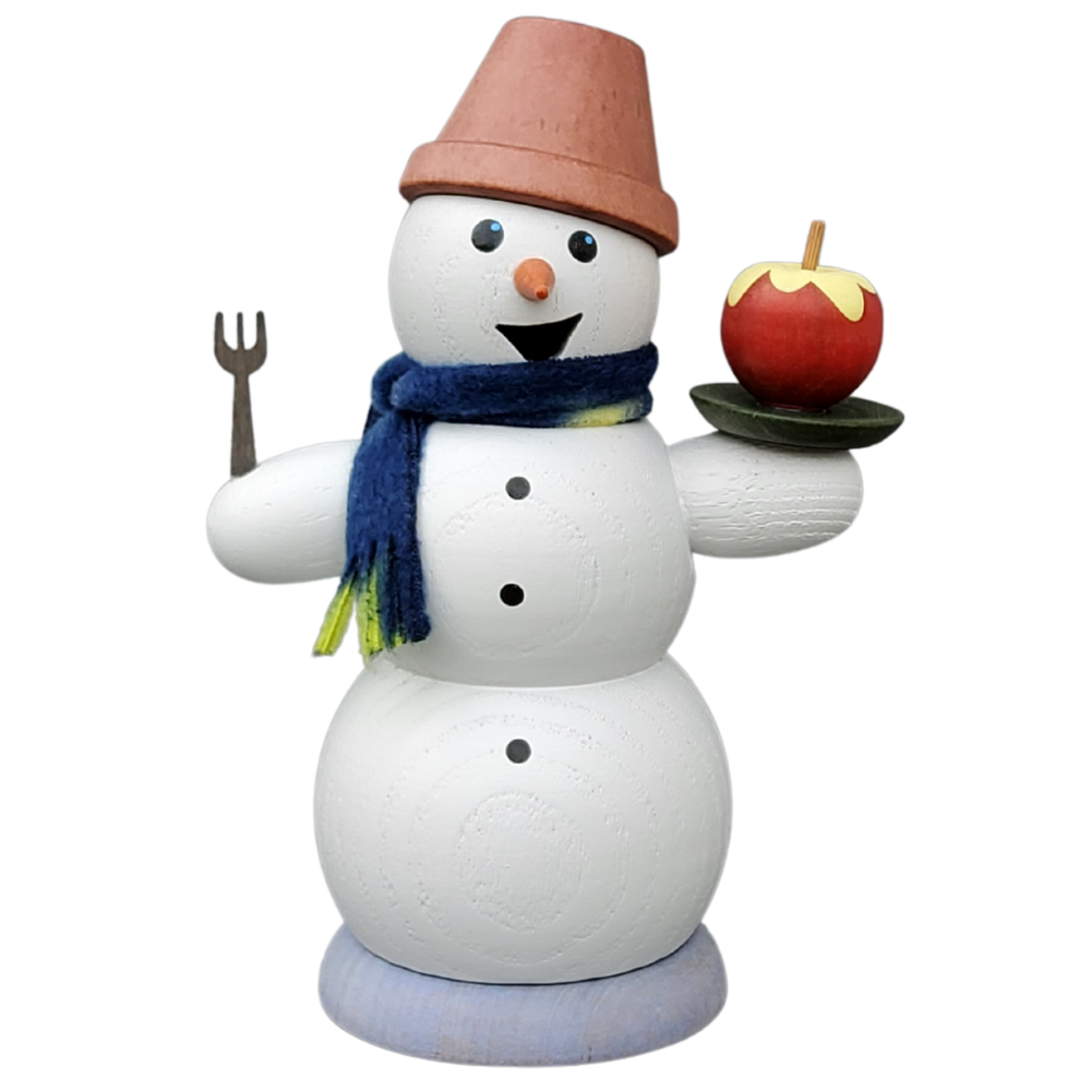 Schneemann mit Bratapfel